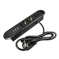 Блок розеток OPTIMA 2хSCHUKO+2USB A+1USB C + выключатель, провод 1,8 с вилкой, черный — купить оптом и в розницу в интернет магазине GTV-Meridian.